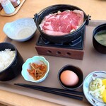 ベリオーレ - 料理写真:士幌牛すき焼き定食入浴セット 1,700円(税込)。