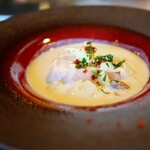 あざみ野うかい亭 - タスマニア産サーモン クリームソース