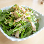 中華ダイニング SCENT - 蒸し鶏と水菜の梅肉和え