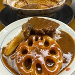 炭火焼 松阪 - パンをご飯にﾁｪﾝｼﾞしてオンザライス