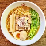 Ramen Suiren - 濃いめ焼き干し醤油＋味付玉子トッピング