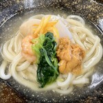 本格手打ちうどん もり - あんかけ雲丹うどん(アップ)