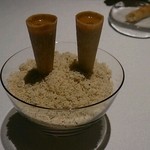 カセント - 8000円ランチ②うすーいコルネの中に雲丹