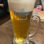 Omoni Bettei Matsuyama Karubi - 在韓國料理店裡，香氣四溢的啤酒可不常見吧？真是美味。