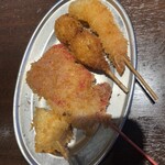 Okonomiyaki Hompo - カマンベール、紅生姜、うずらの卵、海老