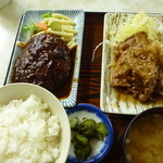 御徒町食堂 - Dec, 13 ハンバーグ定食デミグラス味　880円