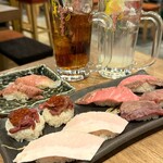 0秒レモンサワー 大阪駅前 肉寿司 - 