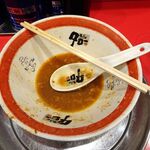 ラーメン タロー 五反田の陣 - 小ラーメン豚入り1,100円（野菜マシマシ、あげ辛、削り節）
