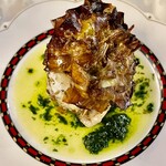 Osteria Romana di Simmi - オラータは上にカルチョーフィを揚げて乗せた巨大ポーションで2人前　やられましたｗ