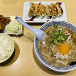 丸源ラーメン - 「熟成醤油 肉そば」759円税込み♫、「唐揚セット」363円税込み♫、「丸源餃子」319円税込み♫