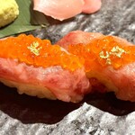 産直鮮魚と47都道府県の日本酒の店 黒潮 - 和牛肉寿司（3個入り）