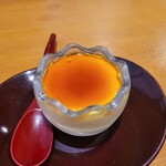 お料理 とみやま - 特選天丼御膳のプリン