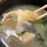わ楽 - お味噌汁　巾着の中はお餅