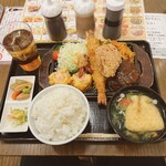 わ楽 - 大人様ランチプレート　上から