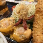 わ楽 - 海老シュウマイ海老マヨ　上にタコさん