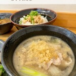 Tsukejiru Udon Tsuruya - お昼のセット(特製塩つけ汁うどん+カレー丼)