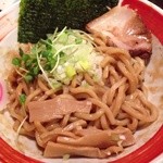 武蔵野アブラ學会 - 201312　武蔵野アブラ學会　満腹定食（1000円）武蔵野油そば大盛（麺やわらかめ）