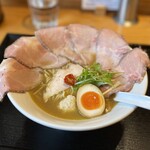 Menya Kaibara - 貝醤油そば＋チャーシュー(1,300円)＋麺大盛り(50円)