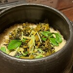 さかなと炉ばた ちゃってん - 土鍋飯 炙りサバと辛子高菜