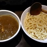 ラーメン純風殿 - カレーつけ麺辛口温泉玉子トッピング