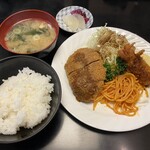 Paichi - メンチカツ＆エビフライ定食