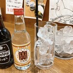 串焼き たまがわ - ホッピー黒290+呑み切りボトル360ml980円