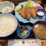 秀浜 - 牡蠣フライ定食