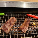 横浜焼肉kintan - ■豪華PRIMEハラミ…PRIMEは、脂身がやや少なく、肉本来の旨味が味わえるが、脂が口いっぱいに広がるジューシーな和牛の方が好み