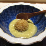 鮨 たかはま - アワビの肝のソースにシャリ