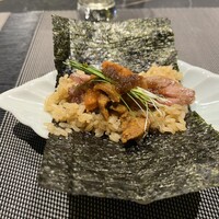 渋谷 鉄板焼き 凛 - これとても美味しかったです。
                    追加した隣のお寿司屋さんの品がアラカルトで頼めました
