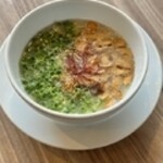 Superhuman garlic green onion soup