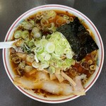 青島食堂 - 青島チャーシュー麺大盛＋薬味ネギ＋メンマ