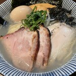 旬菜麺屋 雅流 - 特製魚介そば 貝×鮟肝（1200円）