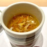 Sushi Shiorian Yamashiro - 季節の茶碗蒸し（蟹とオリーブオイル）