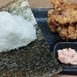 俺の豚骨 - おに唐セット。唐揚げがイマイチ