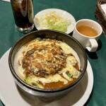 東京カフェレストラン フレスカ - フレスカランチ「ハンバーグ(200g)ドリア／大盛り」(1660円)