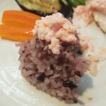 キッチン ブルー グローブ - 溢したタルタルソースは、ご飯の上へ