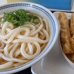 いきいきうどん - かけうどん（中）＆ごぼうの天ぷら