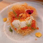 Crab miso egg and salmon roe
