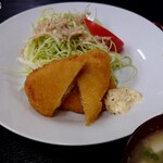 味 - チーズ入りササミフライのアップ