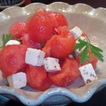 ん。 - スイカとモッツアレラの盛り合わせ