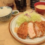 とんかつ檍 蒲田本店 - ロースかつランチ定食@\1,000円