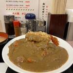 ランチハウス ミトヤ - メンチ（小）カレーライス　ルー大盛