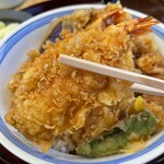 銀座 天一 - 天丼 ご飯大盛り 海老天