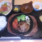 Tori To Teppanyaki Miyamoto - ハンバーグステーキ定食