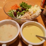 Suteki Miya - サラダ・スープ・ライスバー ￥790