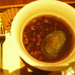 カフェ大阪茶会 - 焼き茶大福ぜんざい