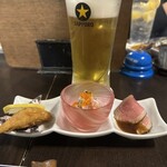 魚酔庭 - お通しで3杯呑めるわ