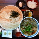 瀬戸内製麺710 - ひやあつかす汁ざる＆コーチン卵かけご飯（H25.12.13）