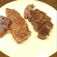 ステーキハウスハマ 六本木本店 - ハマランチ・黒毛和牛ロースステーキ150g
                    ＋黒毛和牛フィレステーキ130g 半分こ